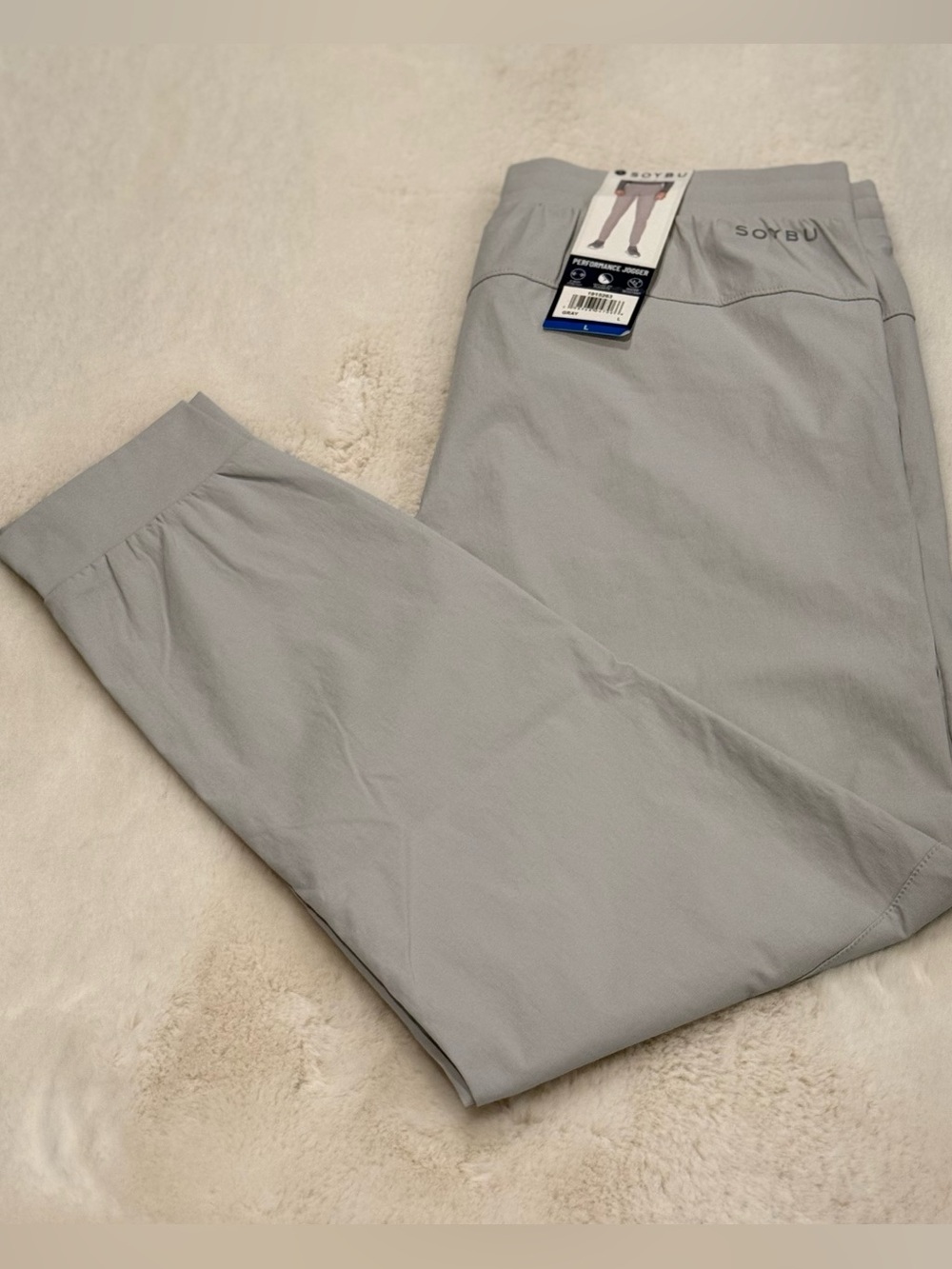 Soybu Men's S Gray Performance Jogger Track Pants 2-Way Stretch - Picture 11 of 11